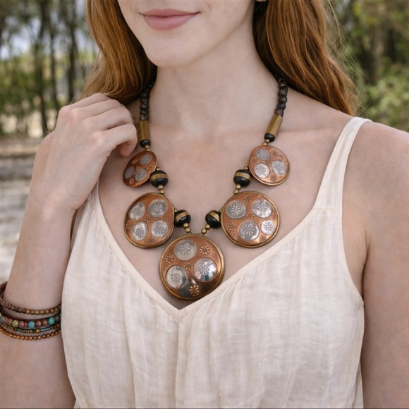 Vintage Jewelry - Vintage Copper Statement Necklace